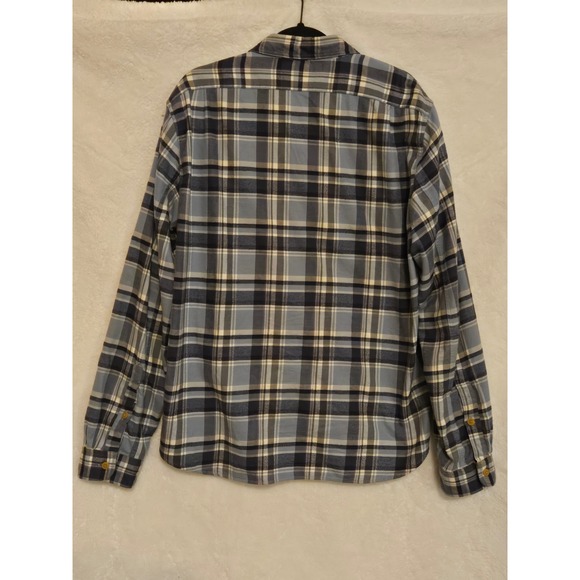 J Crew Slim Fit Plaid Flannel‎ Shirt Mens XL Blue/Gray Cotton Button Down - Picture 2 of 7